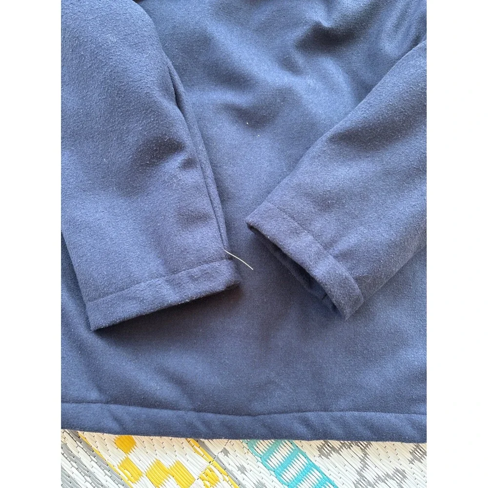 Carters Kids Navy Blue Wool Blend Hooded Duffle Coat Toggle Jacket 10/12